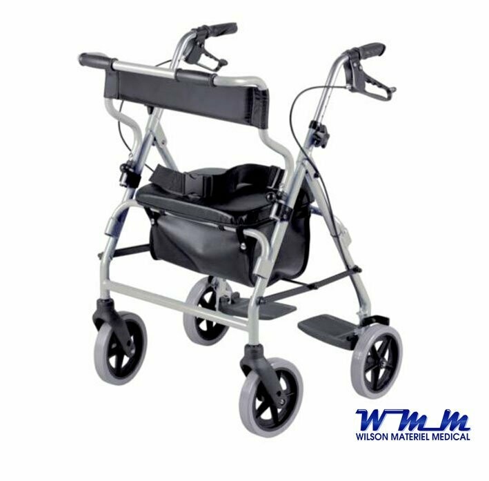Déambulateur 4 roues fauteuil de transfert 2 en 1