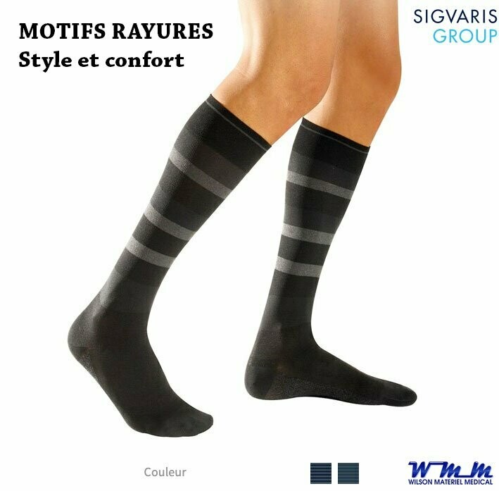 Chaussettes Styles motifs rayures - Sigvaris