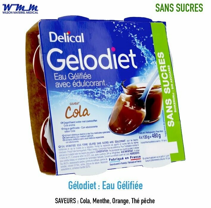 Gélodiet - Eau Gélifiée - SANS SUCRES -  Delical