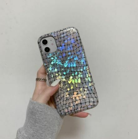 Luxury Silver Laser Crocodile Snake texture cortex Phone case For iPhone 11 Pro Max 6s 7 8 Plus X XR Xs Xsmax 11Promax Leather