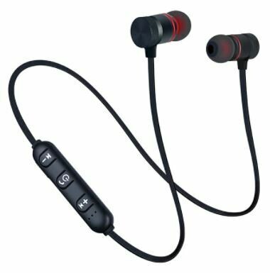 Bluetooth 5.0 Earphone Sports Neckband Magnetic Wireless Earphones Stereo Earbuds Music Metal Headphones With Mic For All Phones