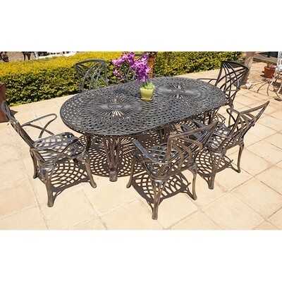 6 Seater Rainbow with 100cm x 185cm Oval King Diamond Table