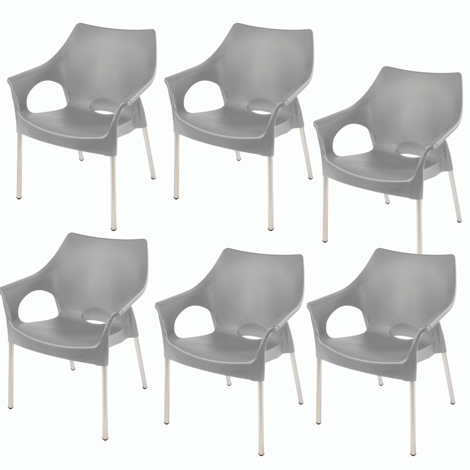 Siena Cafe Chair - KALAHARI GREY - Set of 6