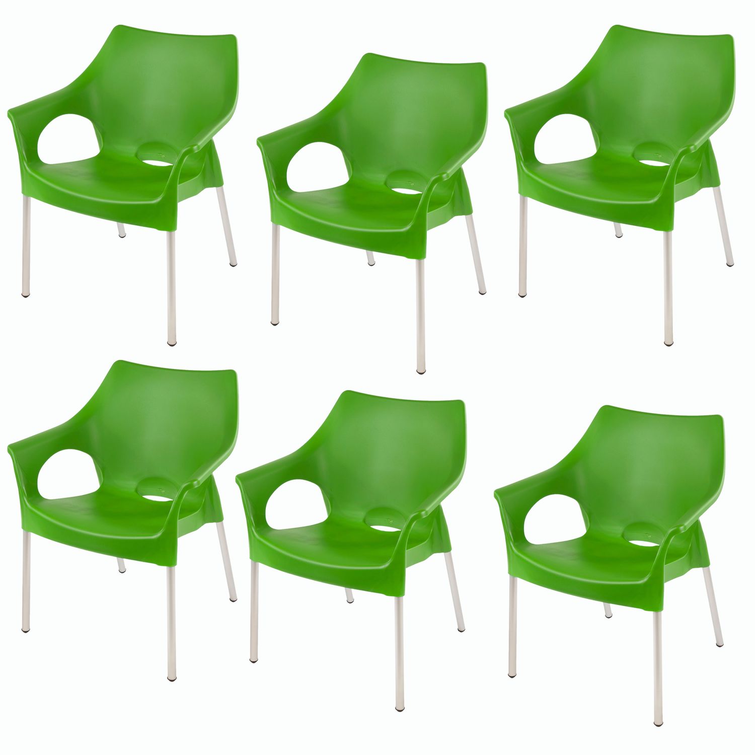 Siena Cafe Chair - LIME GREEN - Set of 6