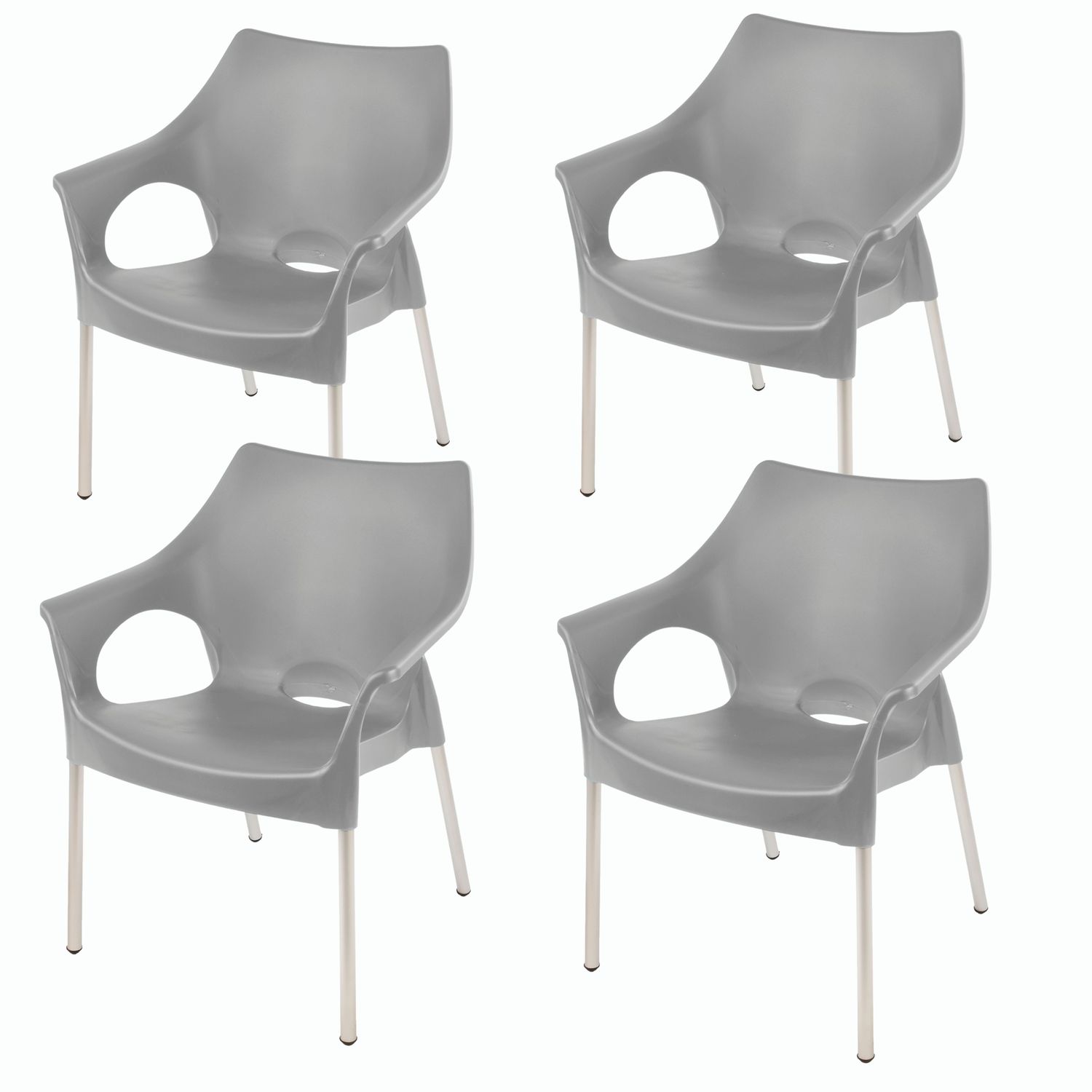 Siena Cafe Chair - KALAHARI GREY - Set of 4