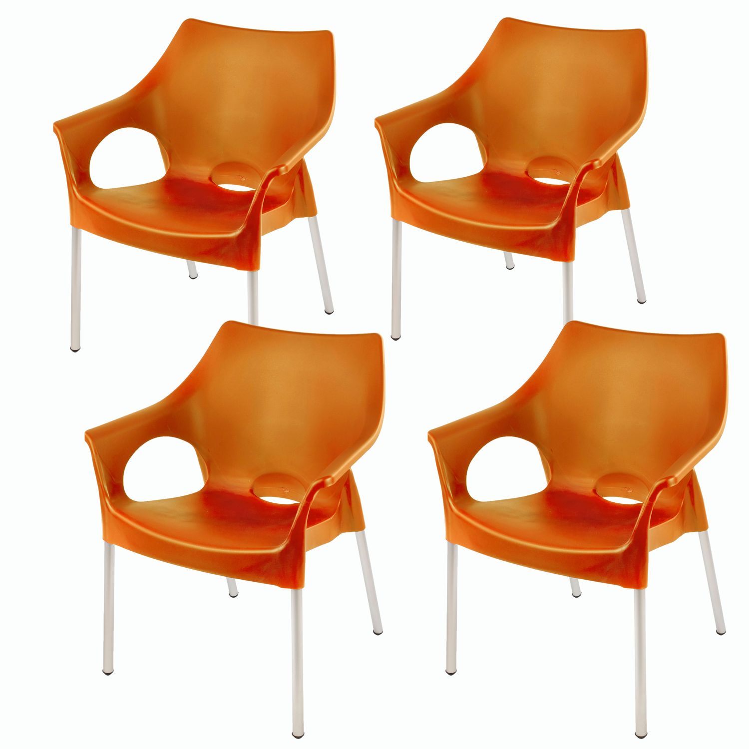 Siena Cafe Chair - ORANGE - Set of 4