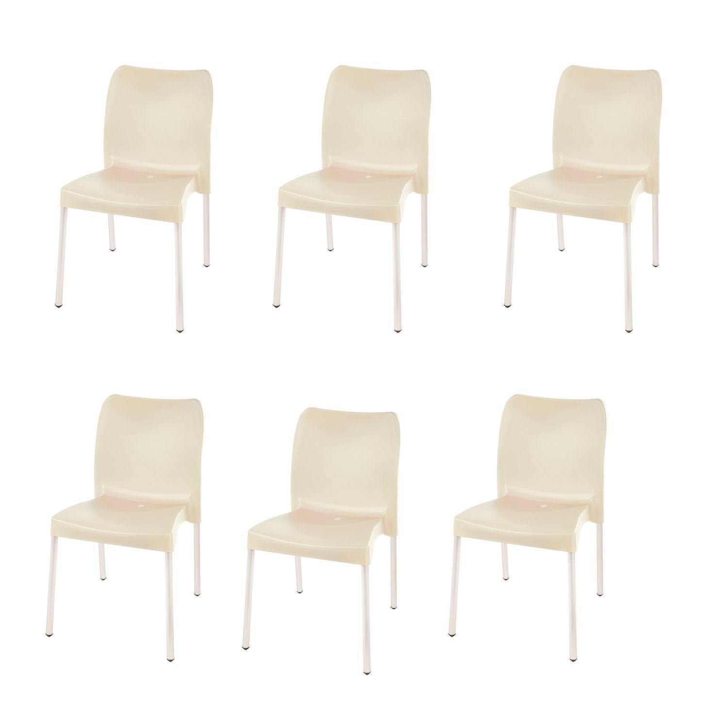 Florence Heavy  Duty  Bistro Chair  - NO ARMRESTS - BEIGE  - Set of 6