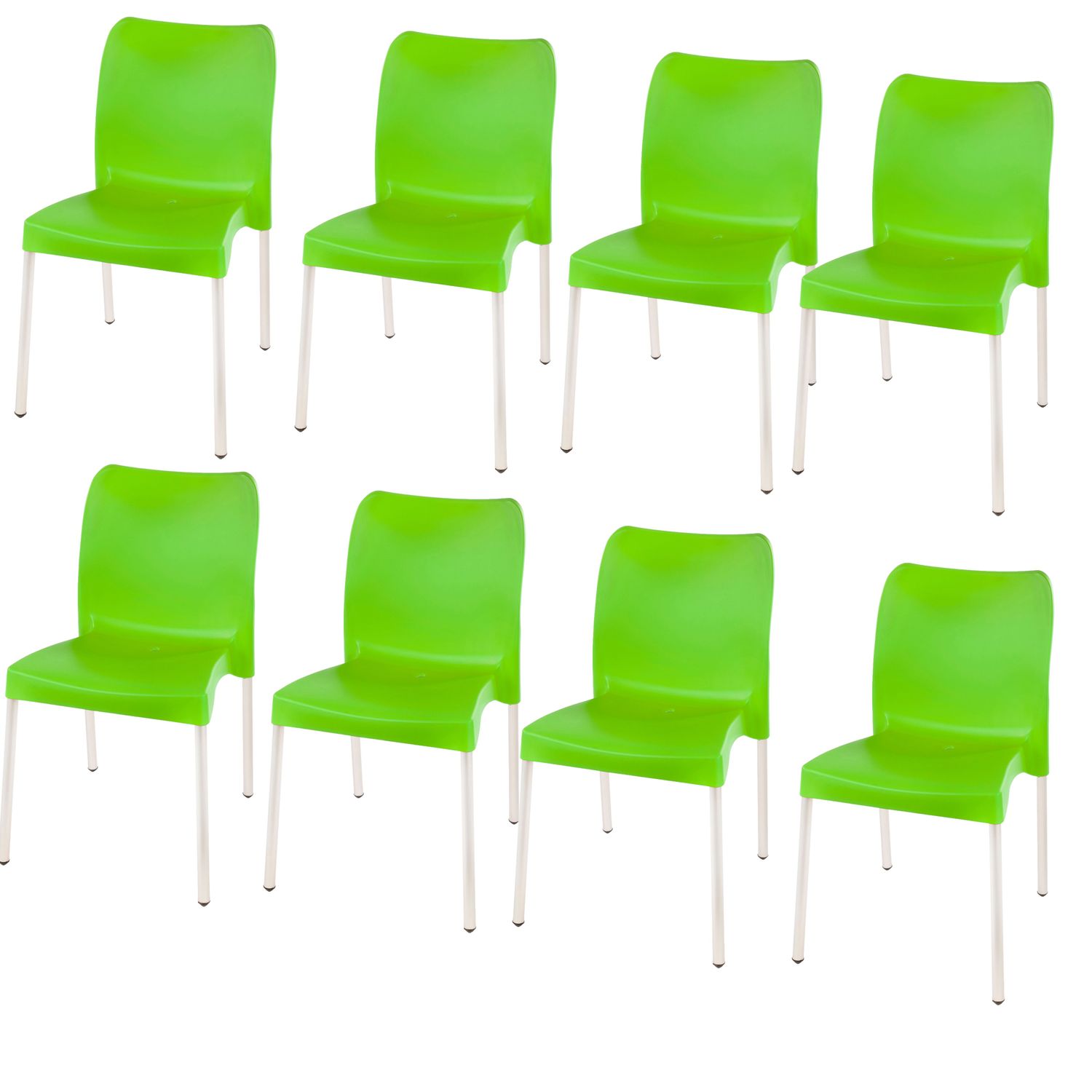 Florence Heavy  Duty  Bistro Chair  - NO ARMRESTS - LIME GREEN  - Set of 8