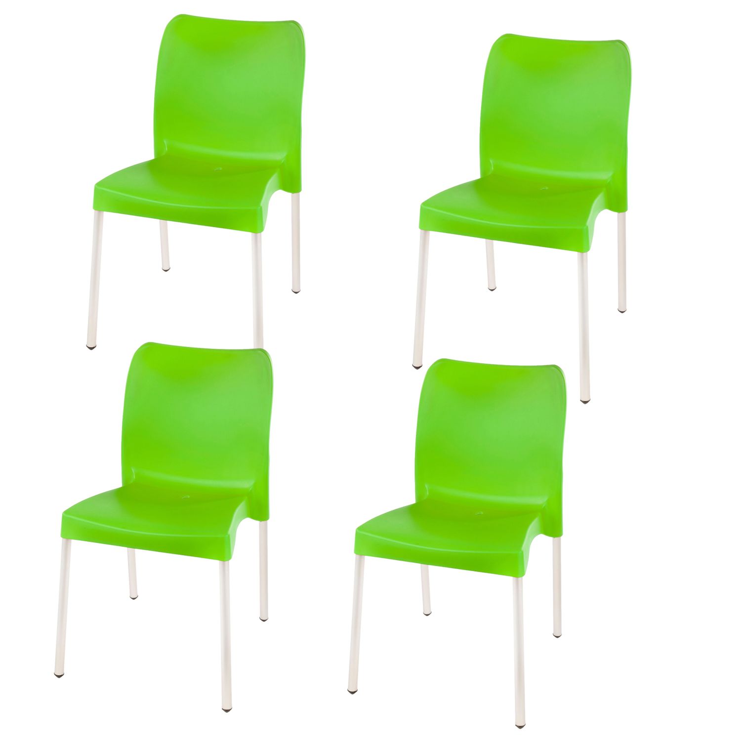 Florence Heavy  Duty  Bistro Chair  - NO ARMRESTS - LIME GREEN  - Set of 4