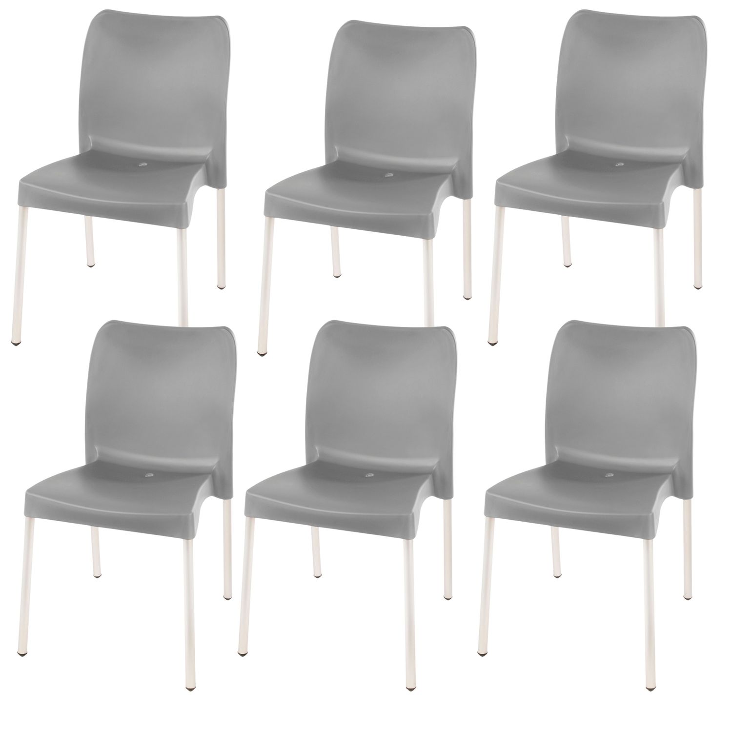 Florence Heavy  Duty  Bistro Chair  - NO ARMRESTS - KALAHARI GREY  - Set of 6