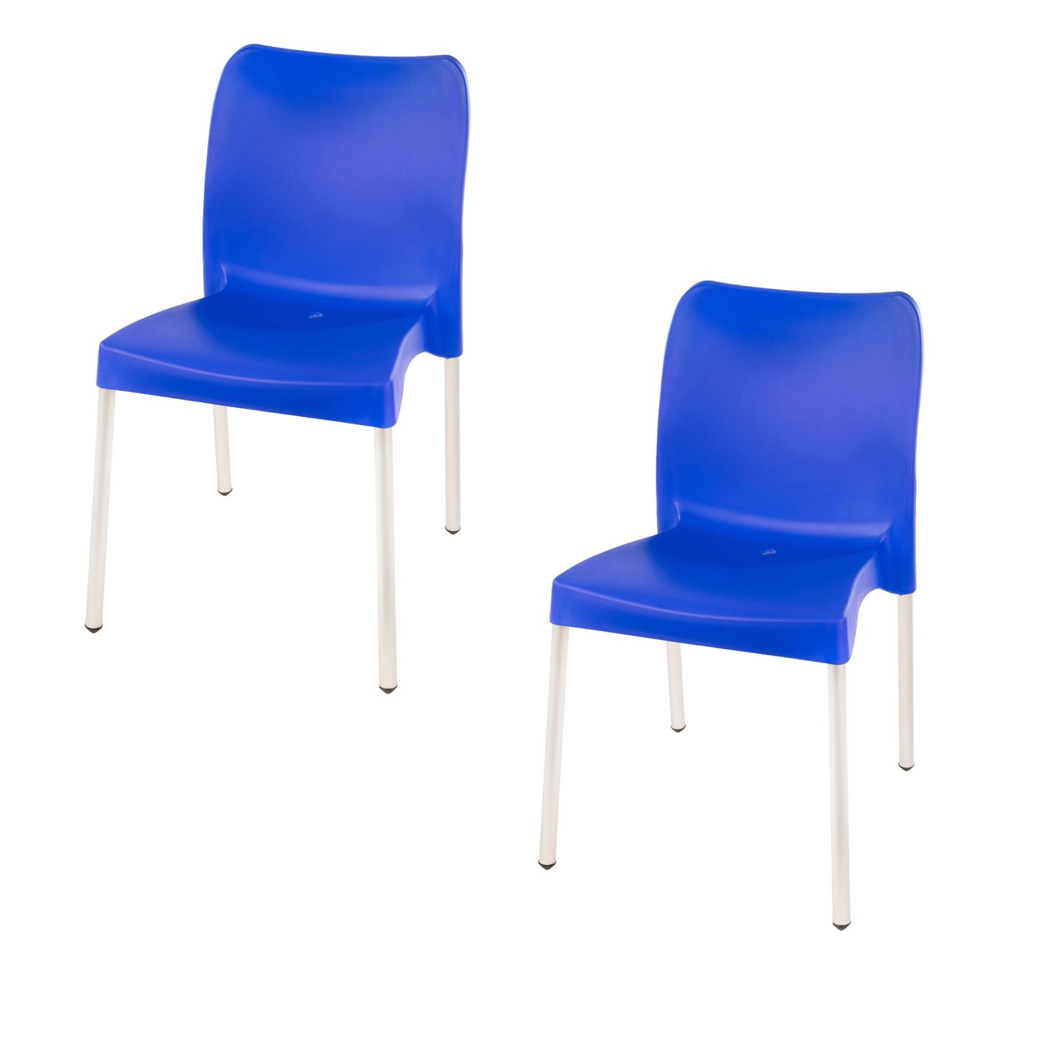 Florence Heavy  Duty  Bistro Chair  - NO ARMRESTS - BLUE  - Set of 2
