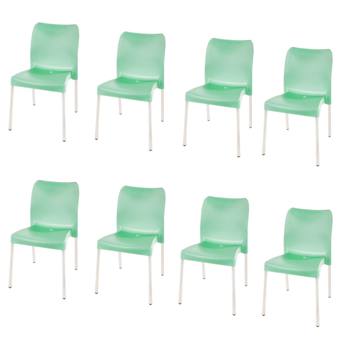 Florence Heavy  Duty  Bistro Chair  - NO ARMRESTS - LAUREL GREEN  - Set of 8