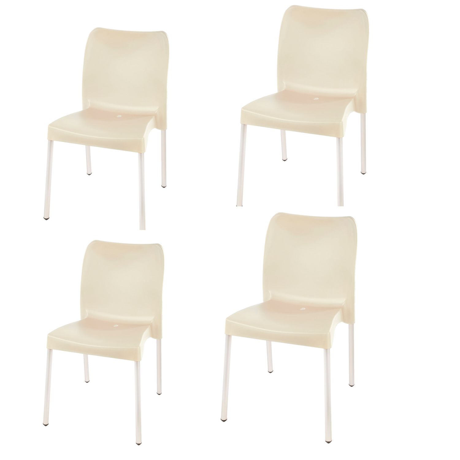 Florence Heavy  Duty  Bistro Chair  - NO ARMRESTS - BEIGE  - Set of 4