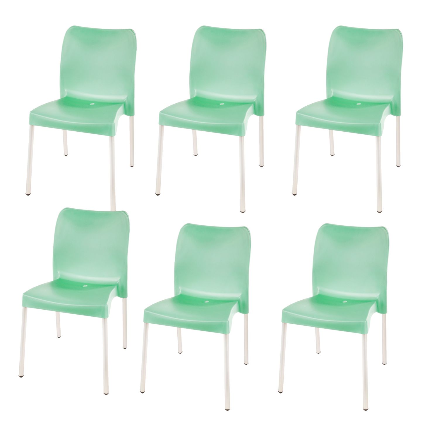 Florence Heavy  Duty  Bistro Chair  - NO ARMRESTS - LAUREL GREEN  - Set of 6