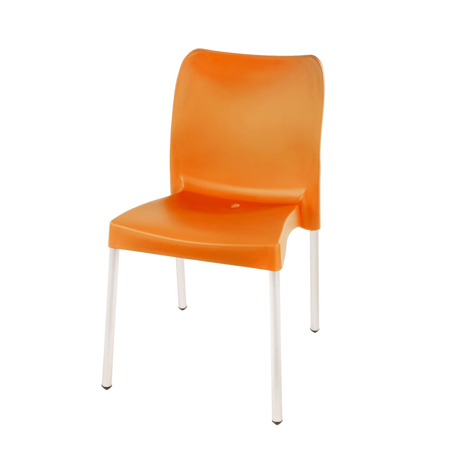 Heavy  Duty  Bistro Chair  - NO ARMRESTS - ORANGE  - Set of 2