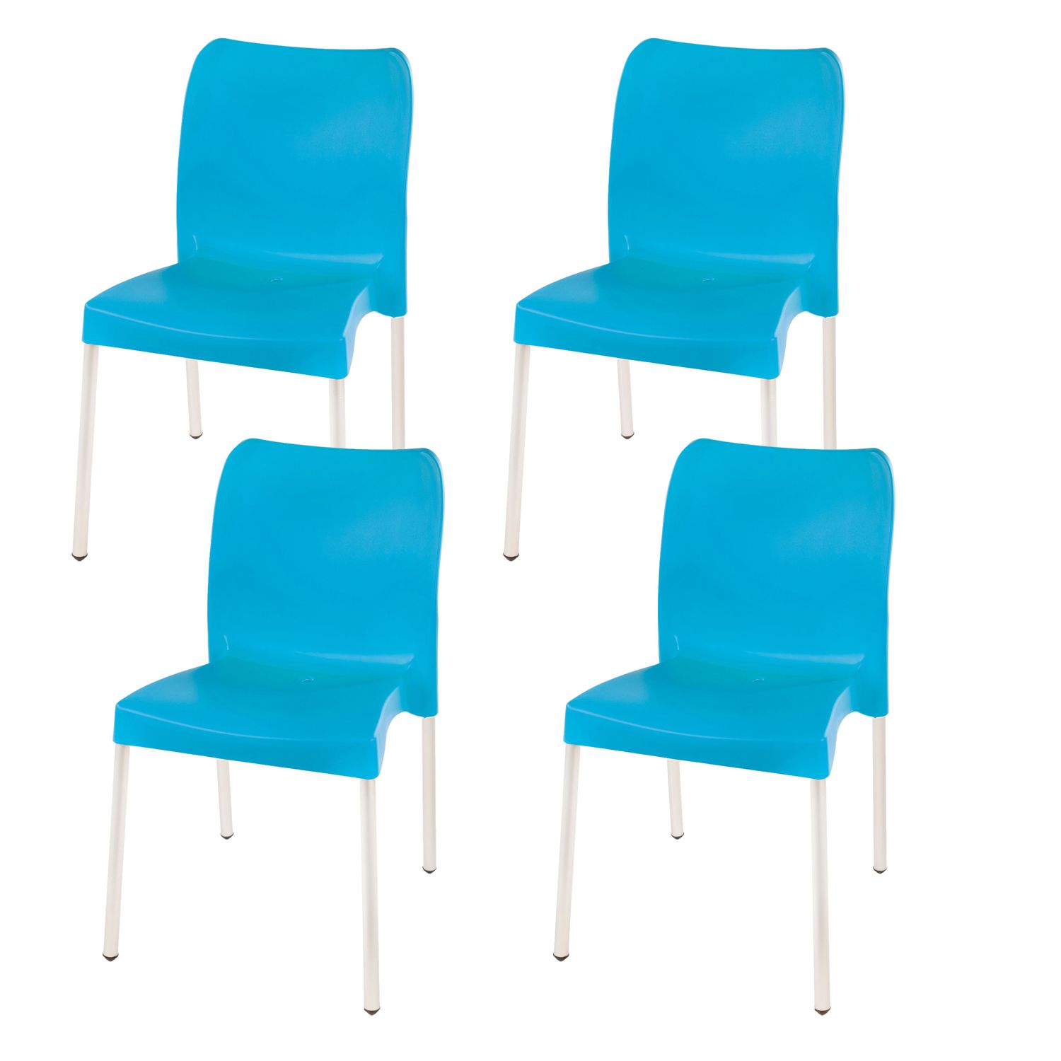 Florence Heavy  Duty  Bistro Chair  - NO ARMRESTS - SKY BLUE  - Set of 4