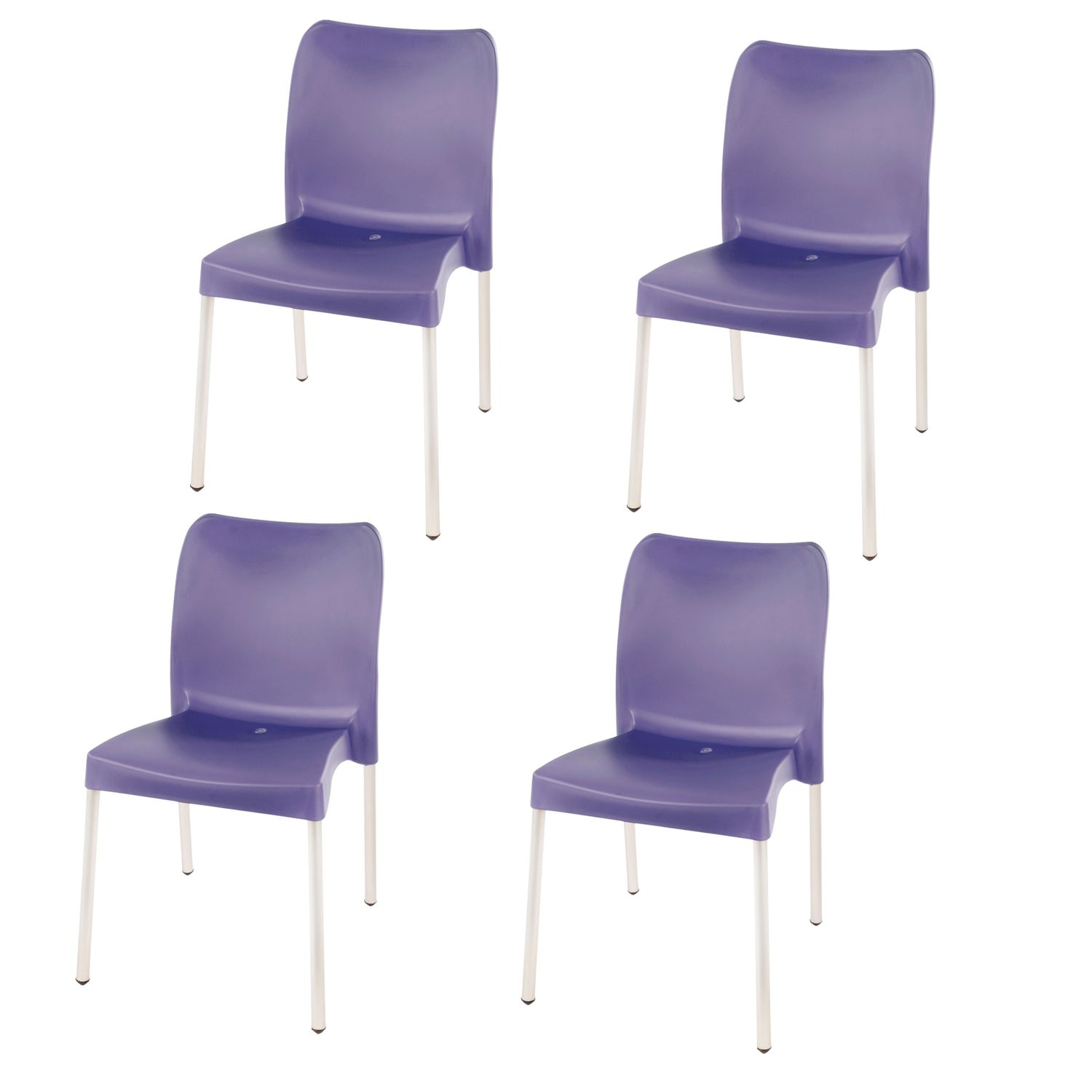 Florence Heavy  Duty  Bistro Chair  - NO ARMRESTS - LAVENDER  - Set of 4