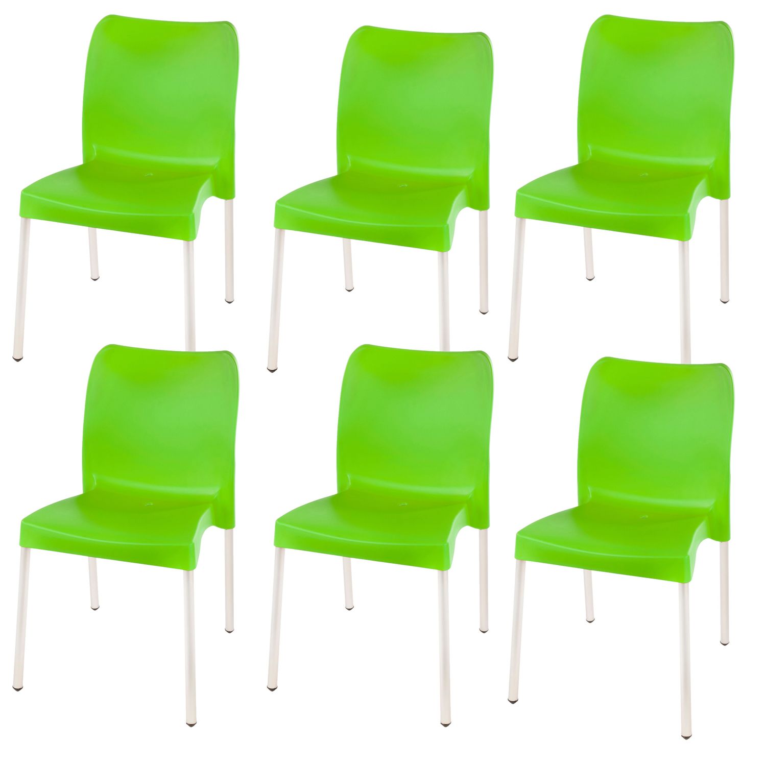 Florence Heavy  Duty  Bistro Chair  - NO ARMRESTS - LIME GREEN  - Set of 6