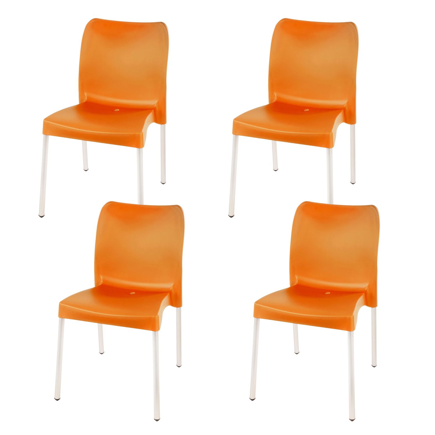 Florence Heavy  Duty  Bistro Chair  - NO ARMRESTS - ORANGE  - Set of 4