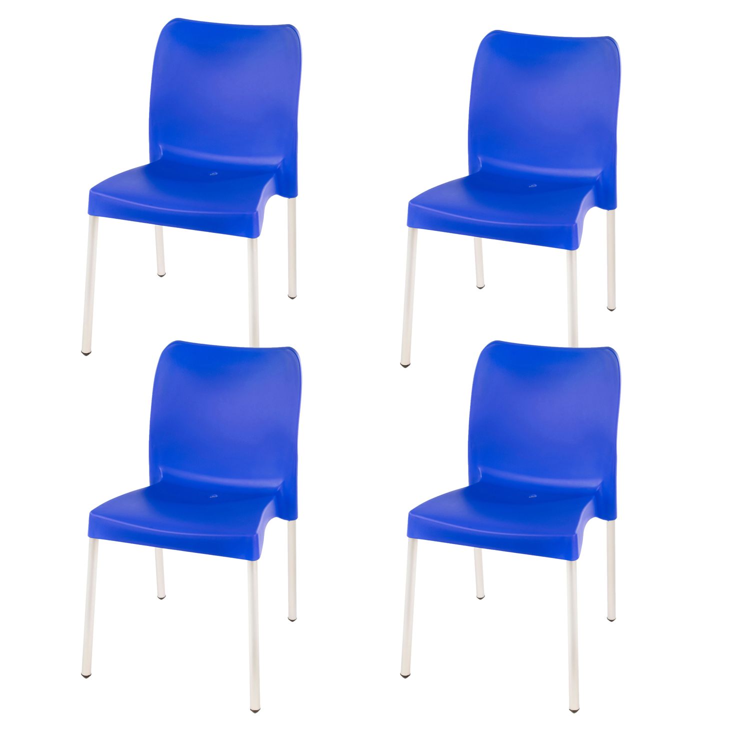 Florence Heavy  Duty  Bistro Chair  - NO ARMRESTS - BLUE  - Set of 4