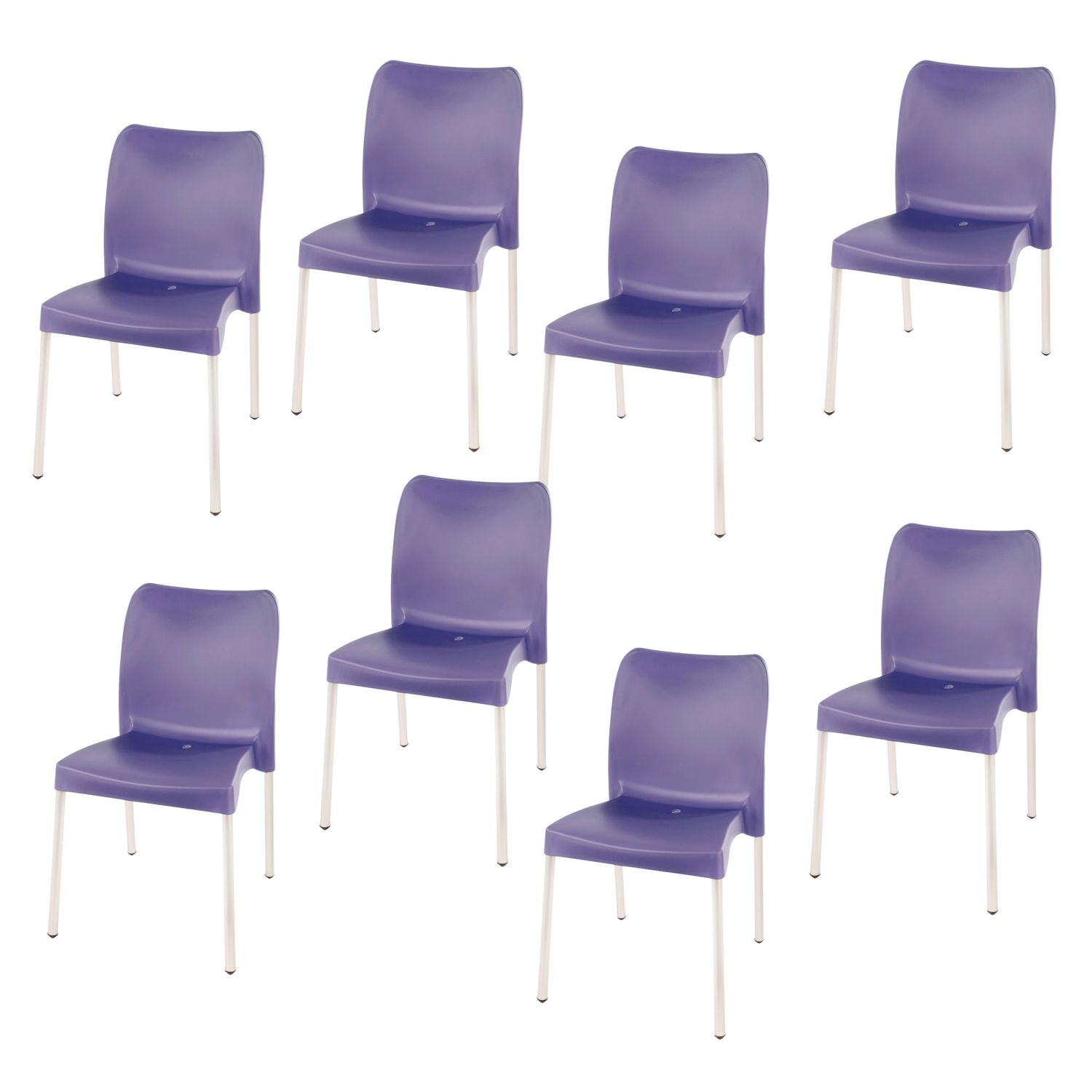 Florence Heavy  Duty  Bistro Chair  - NO ARMRESTS - LAVENDER  - Set of 8
