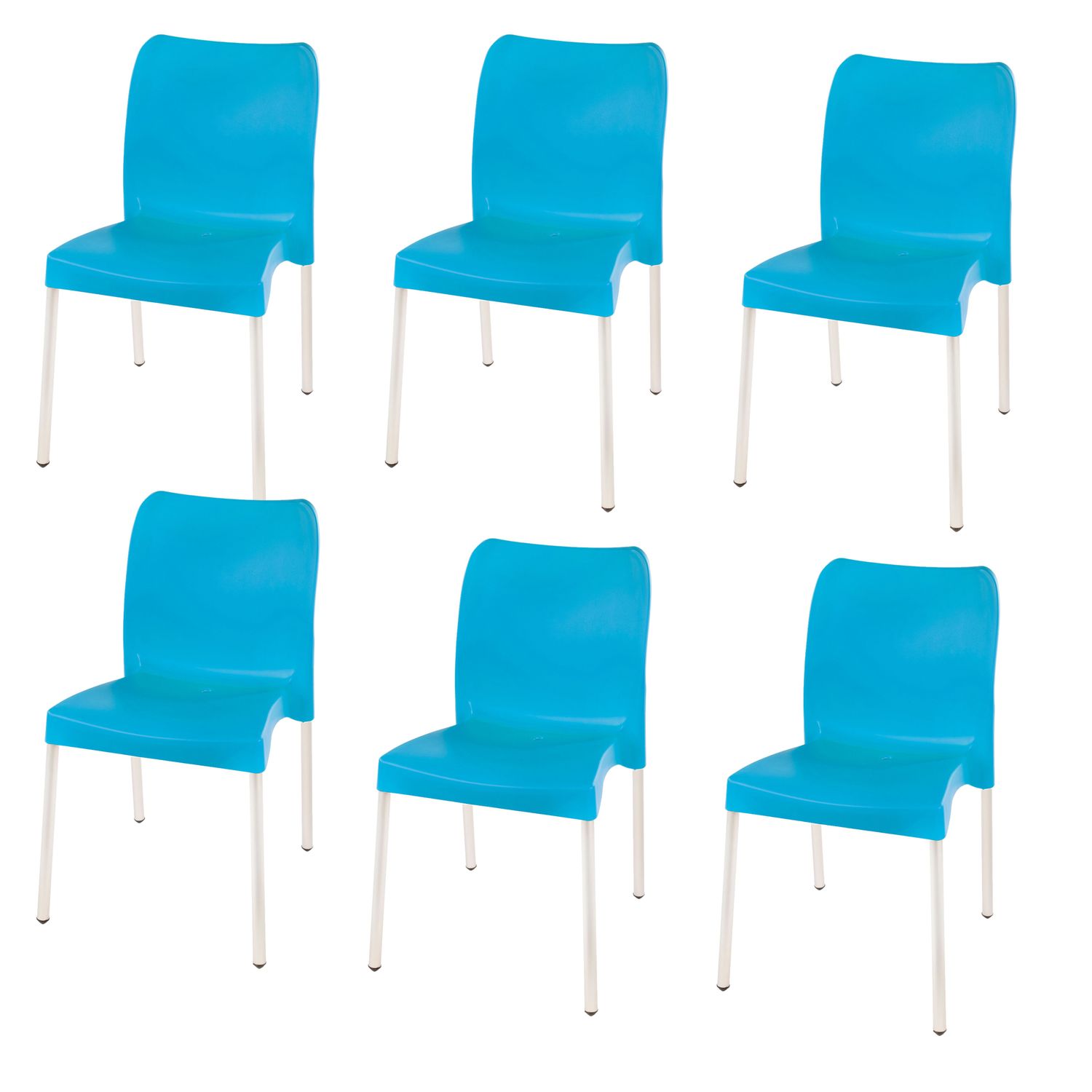Florence Heavy  Duty  Bistro Chair  - NO ARMRESTS - SKY BLUE  - Set of 6