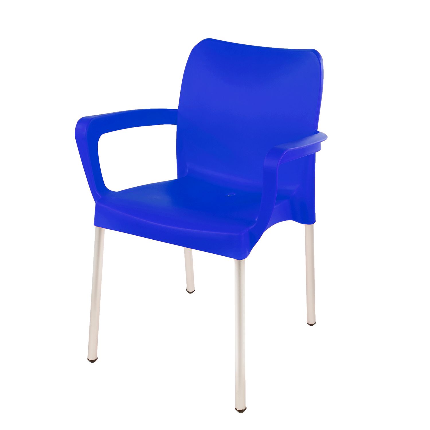 Heavy  Duty  Bistro  Chair - WITH ARMRESTS - BLUE  - Set of 2