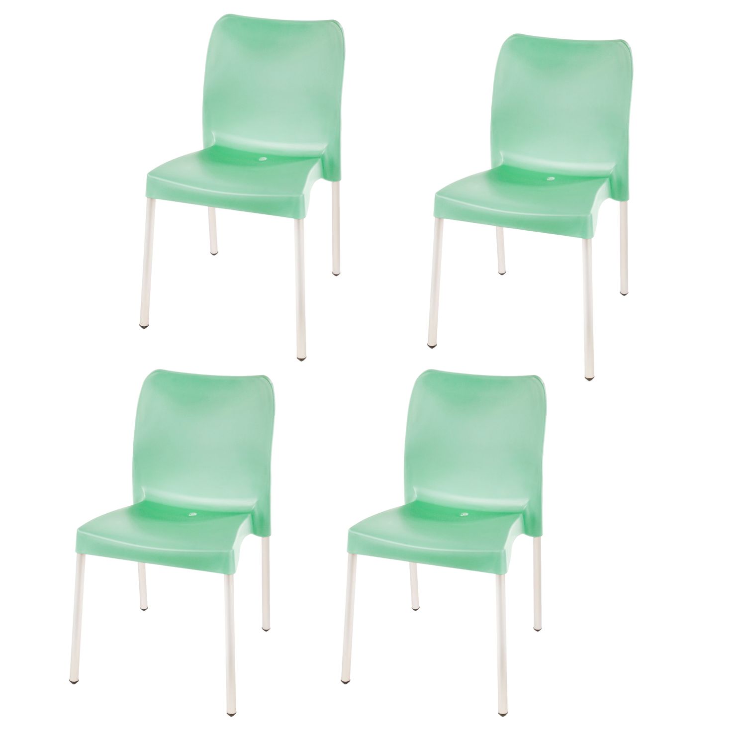 Florence Heavy  Duty  Bistro Chair  - NO ARMRESTS - LAUREL GREEN  - Set of 4