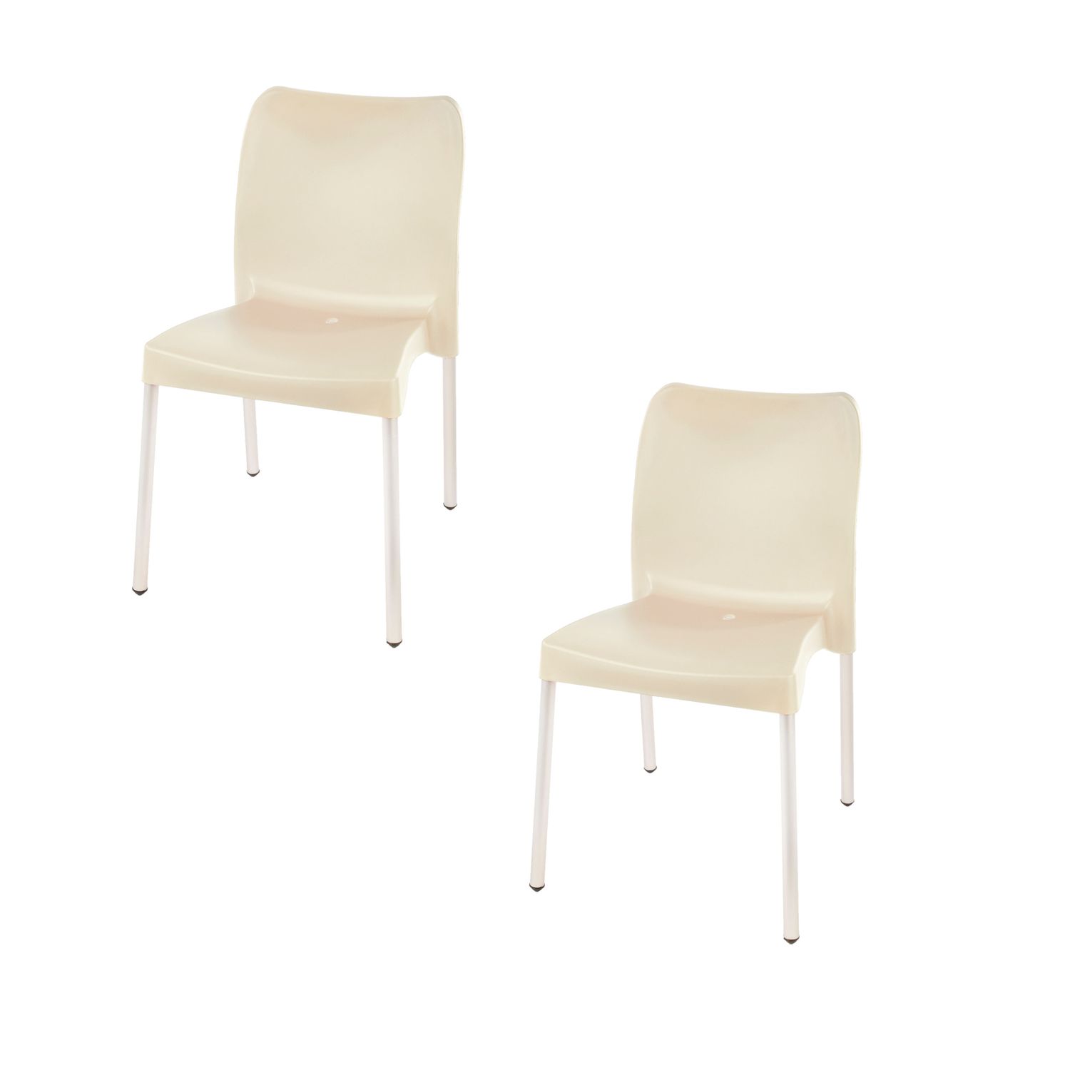 Florence Heavy  Duty  Bistro Chair  - NO ARMRESTS - BEIGE  - Set of 2