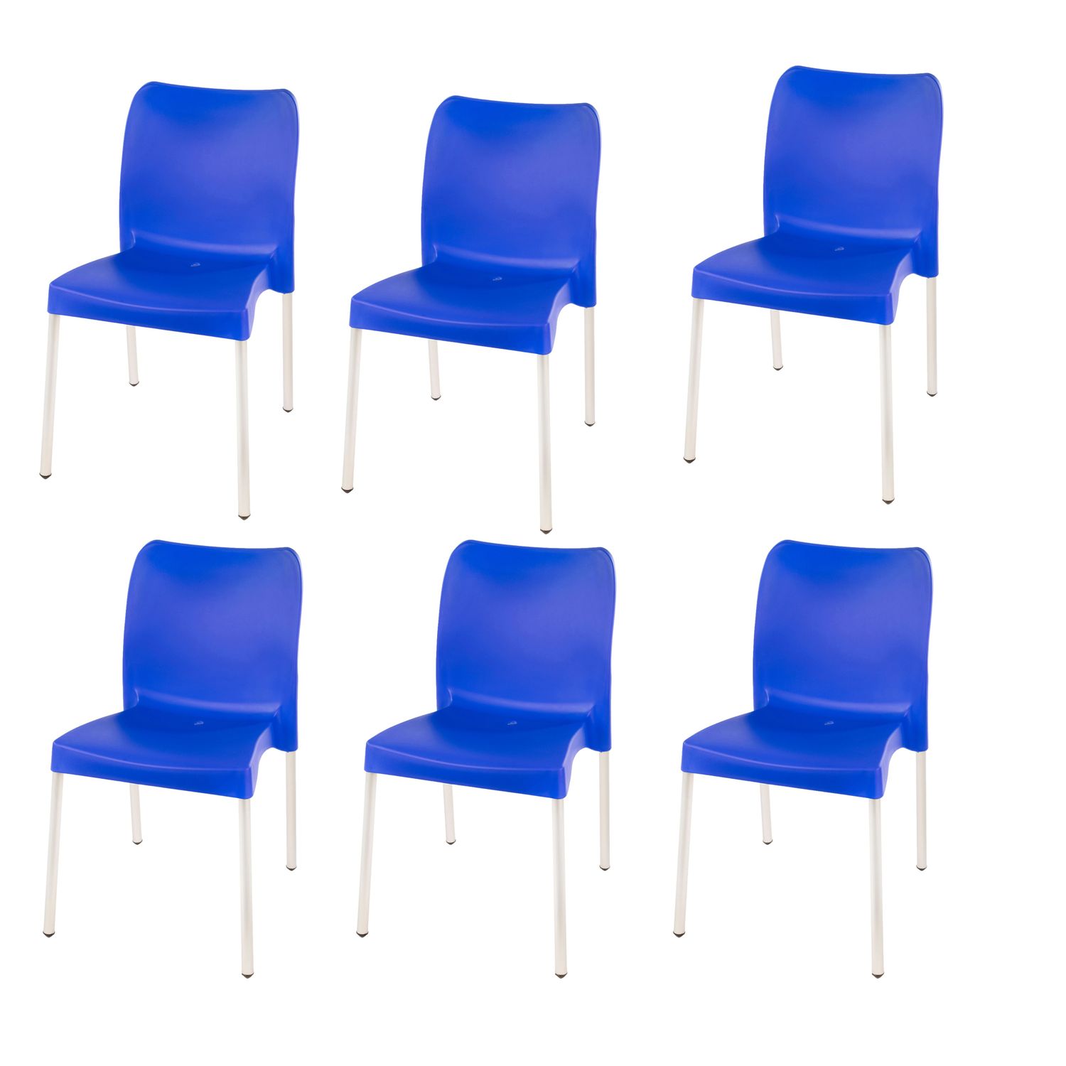 Florence Heavy  Duty  Bistro Chair  - NO ARMRESTS - BLUE  - Set of 6