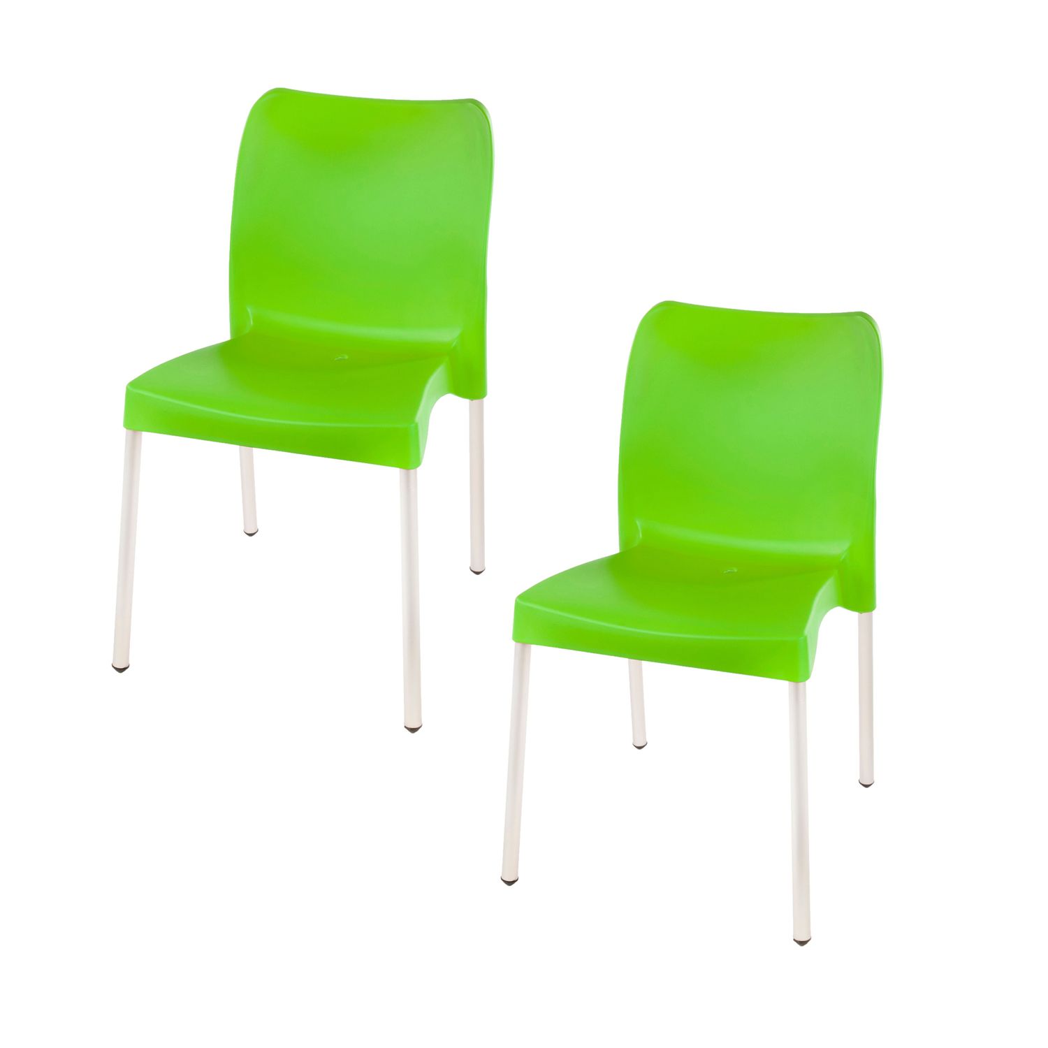 Florence Heavy  Duty  Bistro Chair  - NO ARMRESTS - LIME GREEN  - Set of 2
