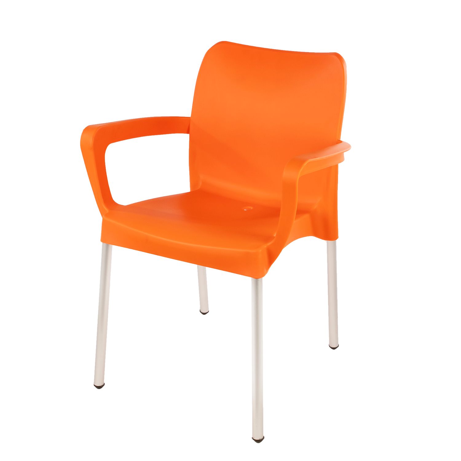 Heavy  Duty  Bistro  Chair - WITH ARMRESTS - ORANGE  - Set of 2