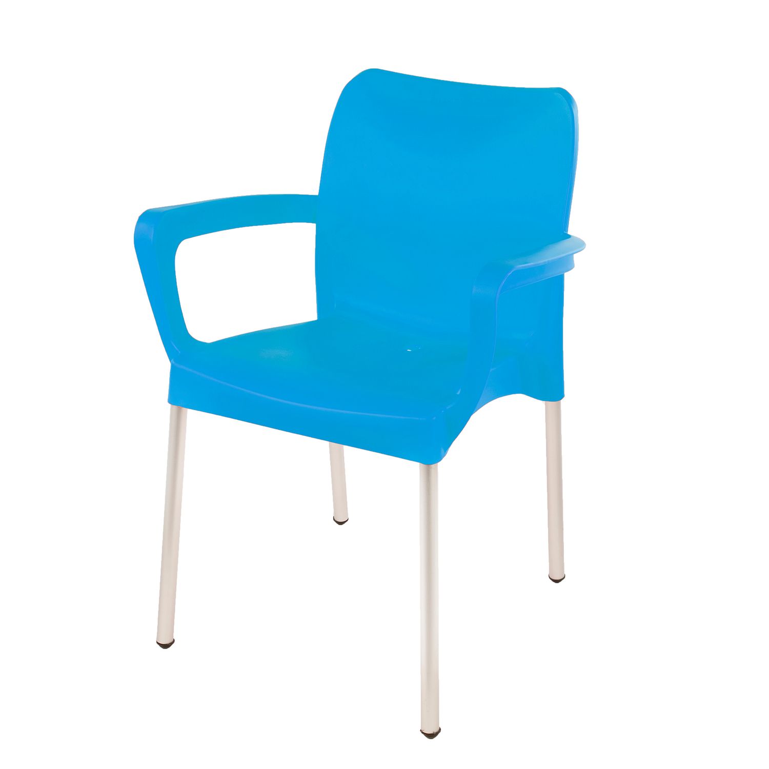 Heavy  Duty  Bistro  Chair - WITH ARMRESTS - SKY BLUE  - Set of 8