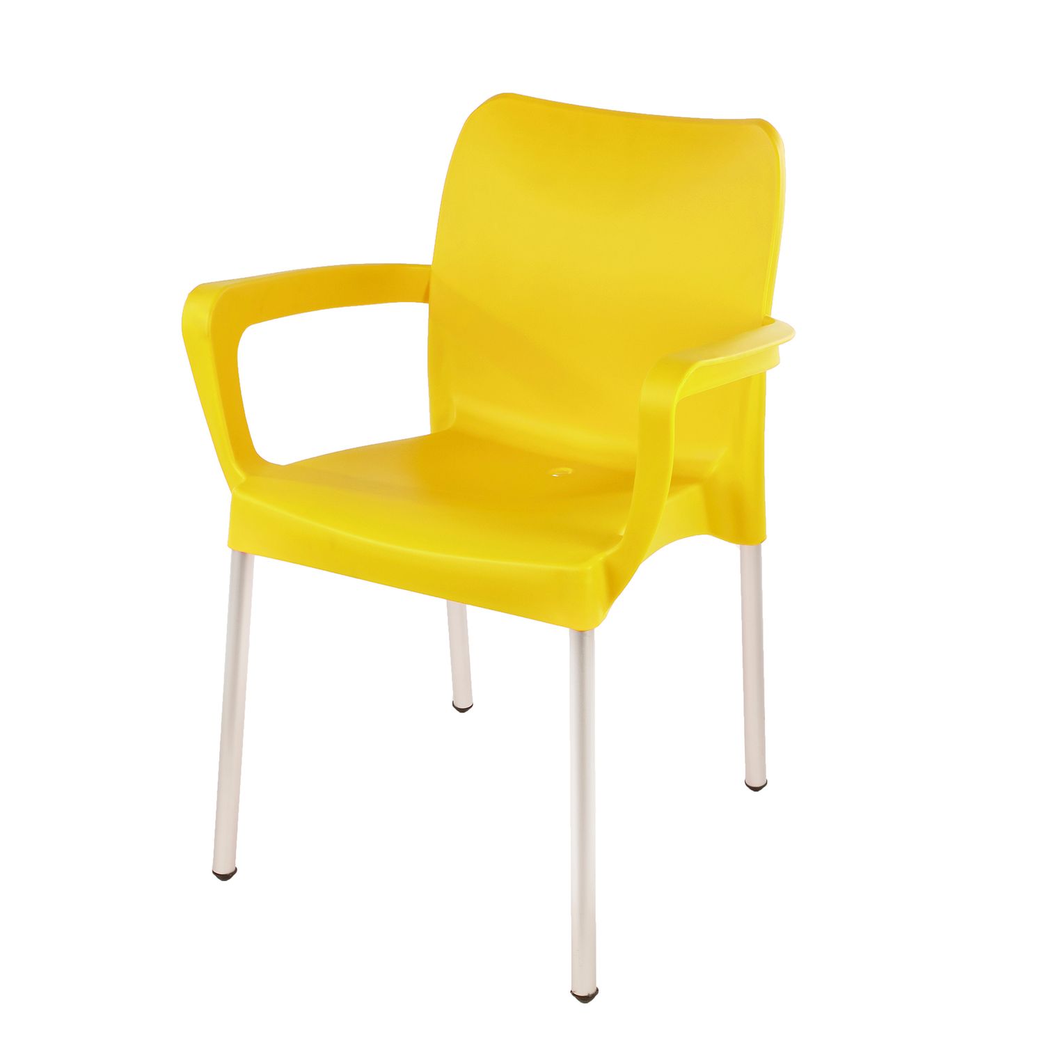 Heavy  Duty  Bistro  Chair - WITH ARMRESTS - YELLOW  - Set of 6