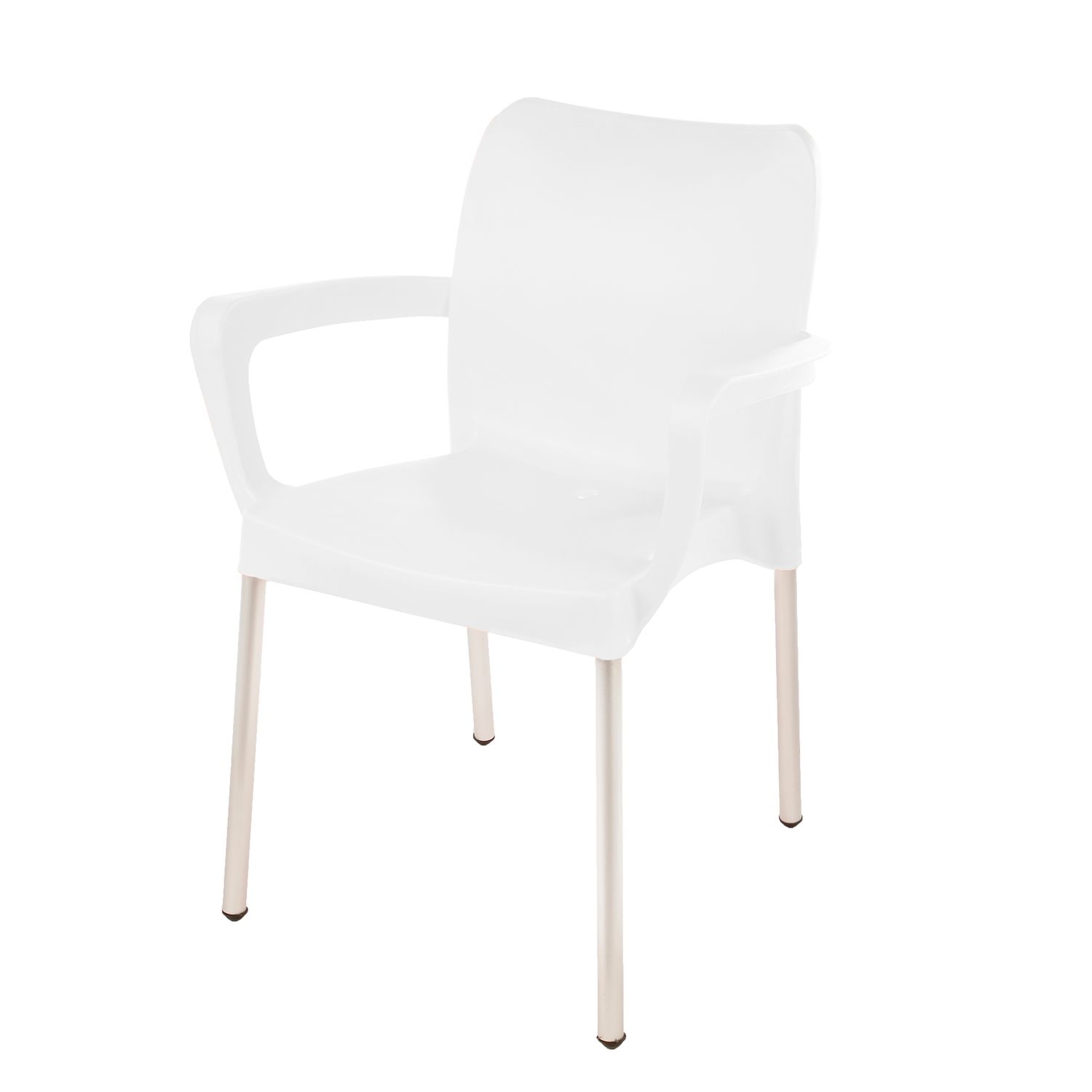 Heavy  Duty  Bistro  Chair - WITH ARMRESTS - ICE WHITE  - Set of 2
