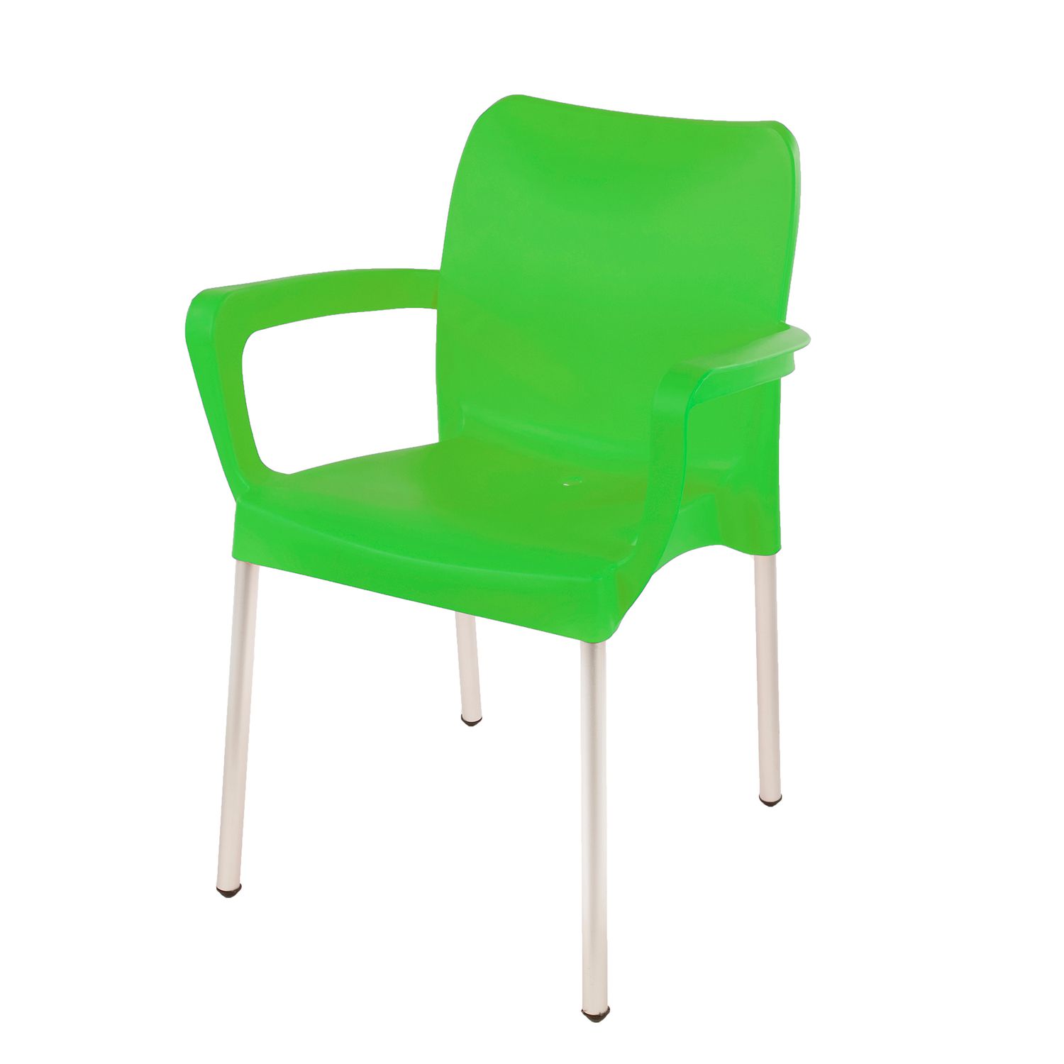 Heavy  Duty  Bistro  Chair - WITH ARMRESTS - LIME GREEN  - Set of 4
