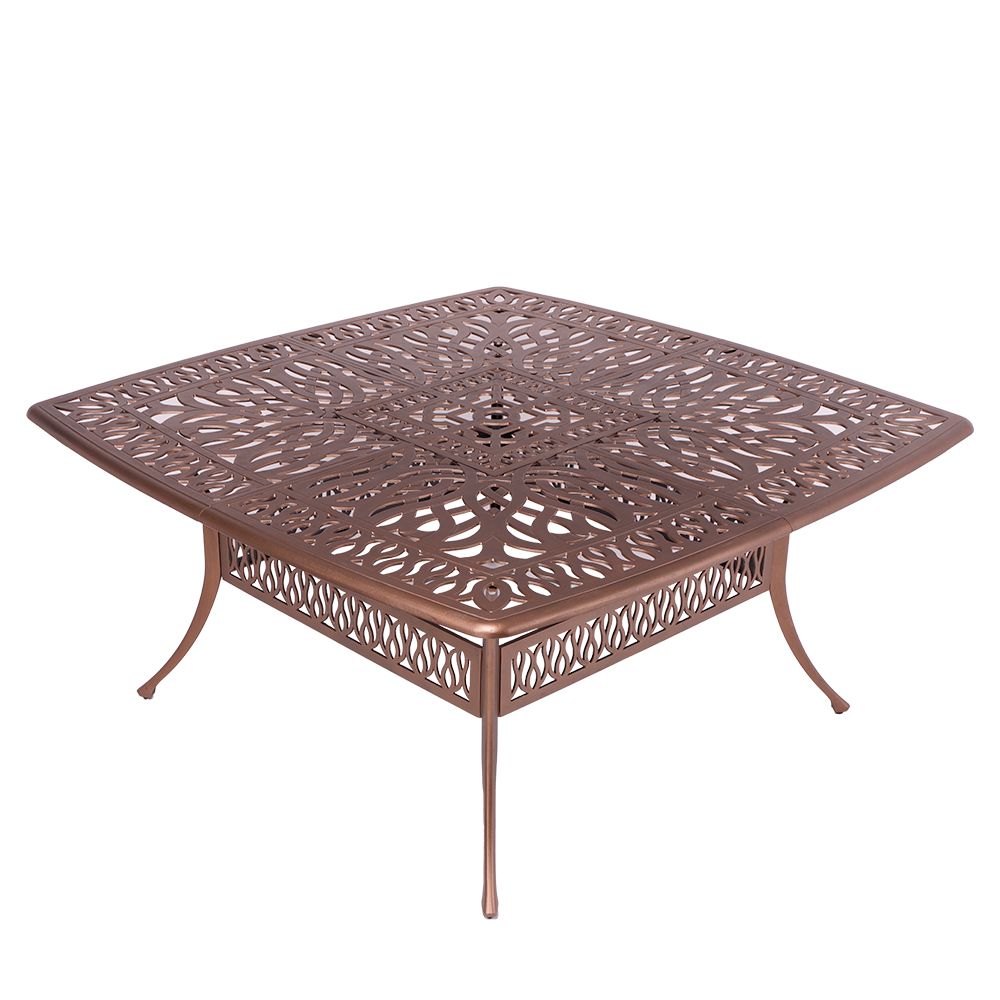 Elizabeth Aluminium Patio Table / Garden Table / Outdoor Dining Table - 164cm x 164cm Square - COPPER