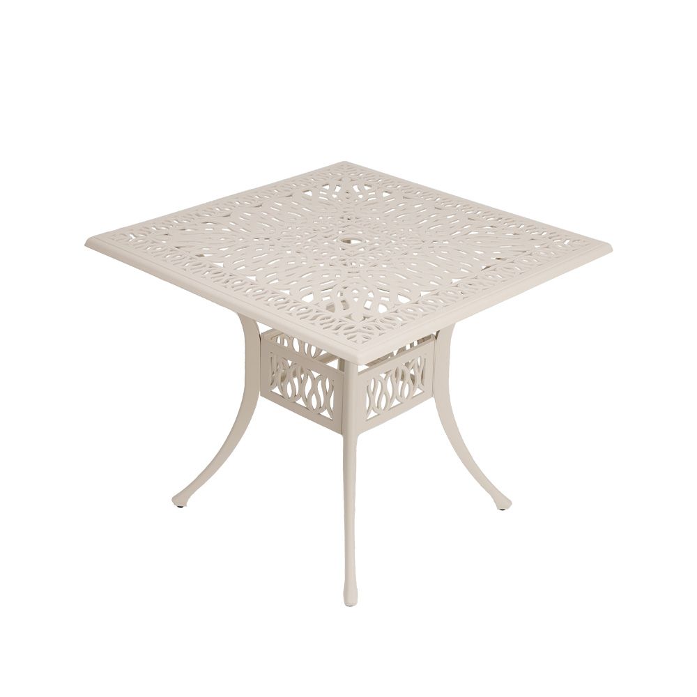 Elizabeth Aluminium Patio Table / Garden Table / Outdoor Dining Table - 90cm x 90cm Square   - SAND