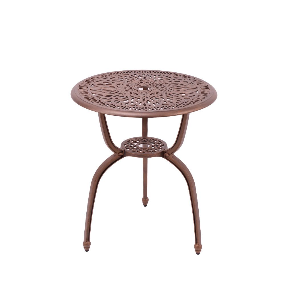 Elizabeth Aluminium Patio Table / Garden Table / Outdoor Dining Table - 60cm Round - COPPER