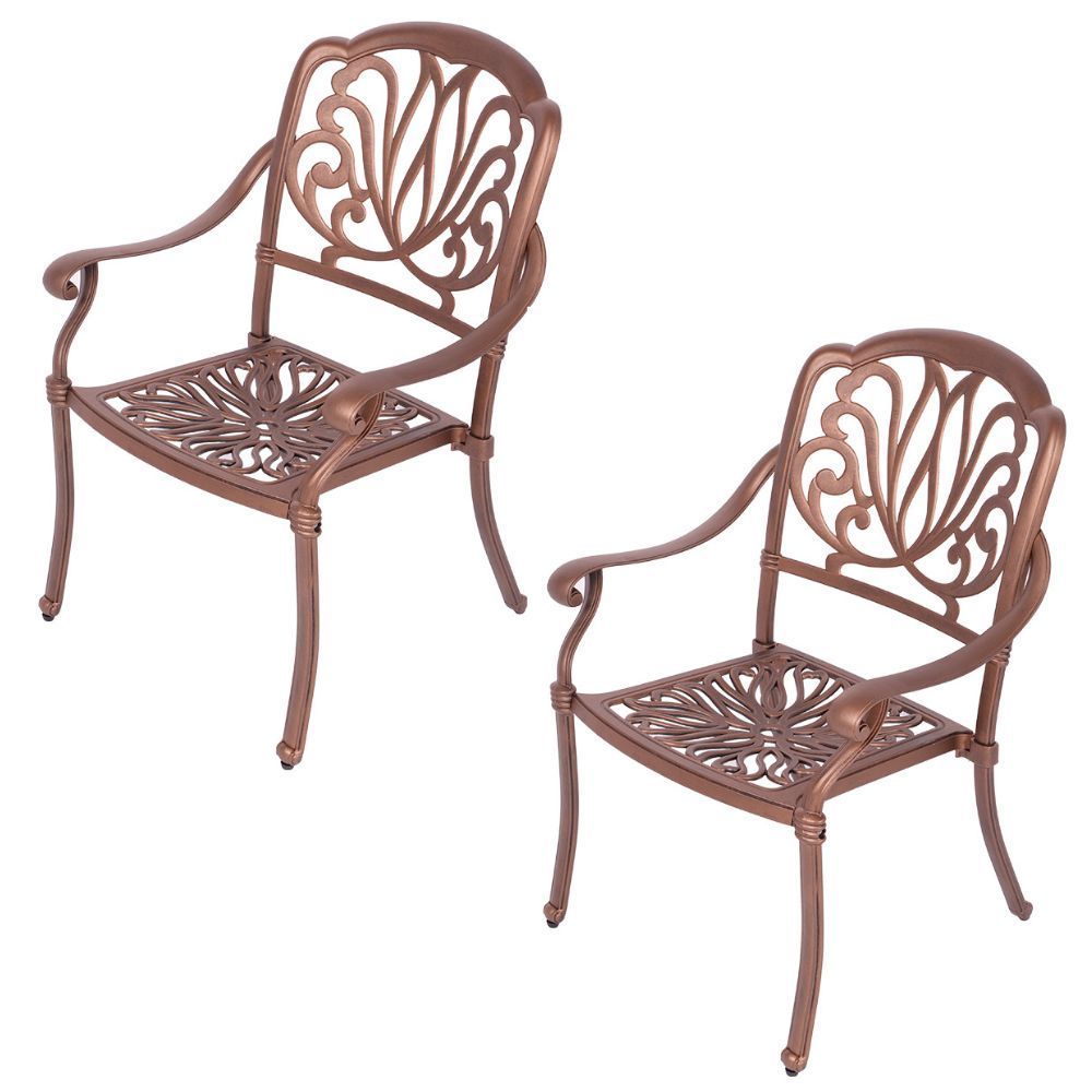 Protea Chair Aluminium Patio Chair / Garden Chair / Outdoor Chair - Set of 2 - COPPER