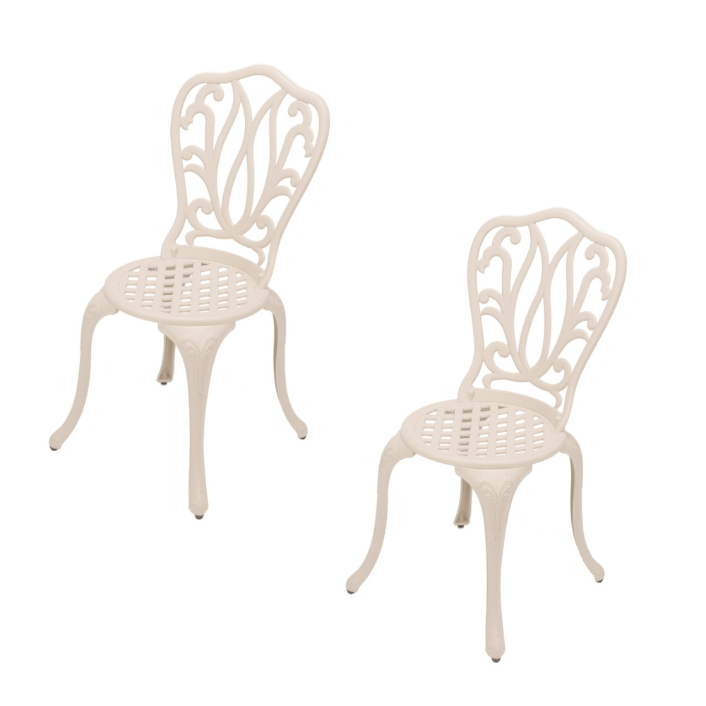 Lisa Aluminium Patio Chair / Garden Chair / Outdoor Chair - Set of 2 - SAND