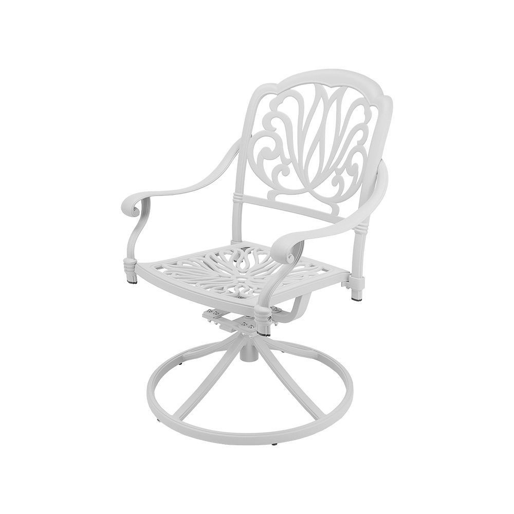 Protea Swivel Aluminium Patio Chair / Garden Chair / Outdoor Chair  -  Set of 2 - WHITE