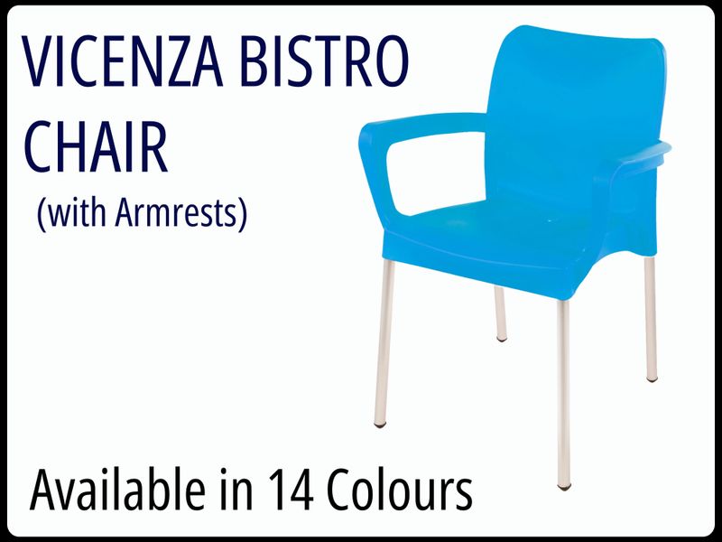 Vicenza Bistro Chairs - Heavy Duty with Armrests