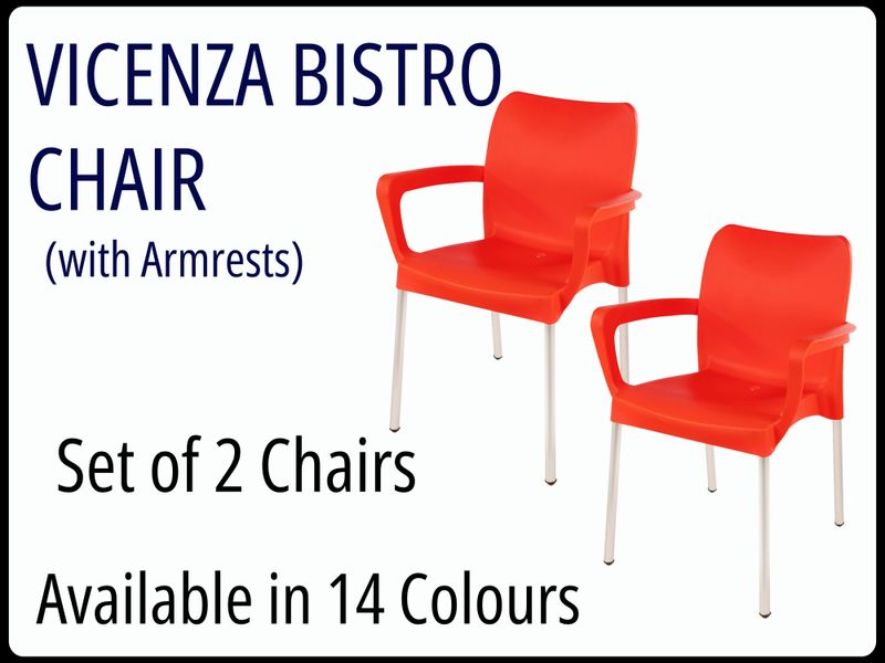 Vicenza Bistro Chairs - Set of 2 Chairs
