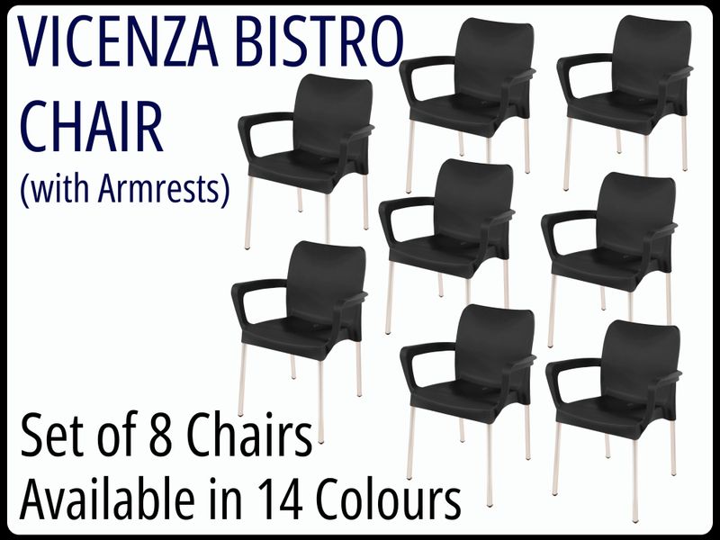 Vicenza Bistro Chairs - Set of 8 Chairs