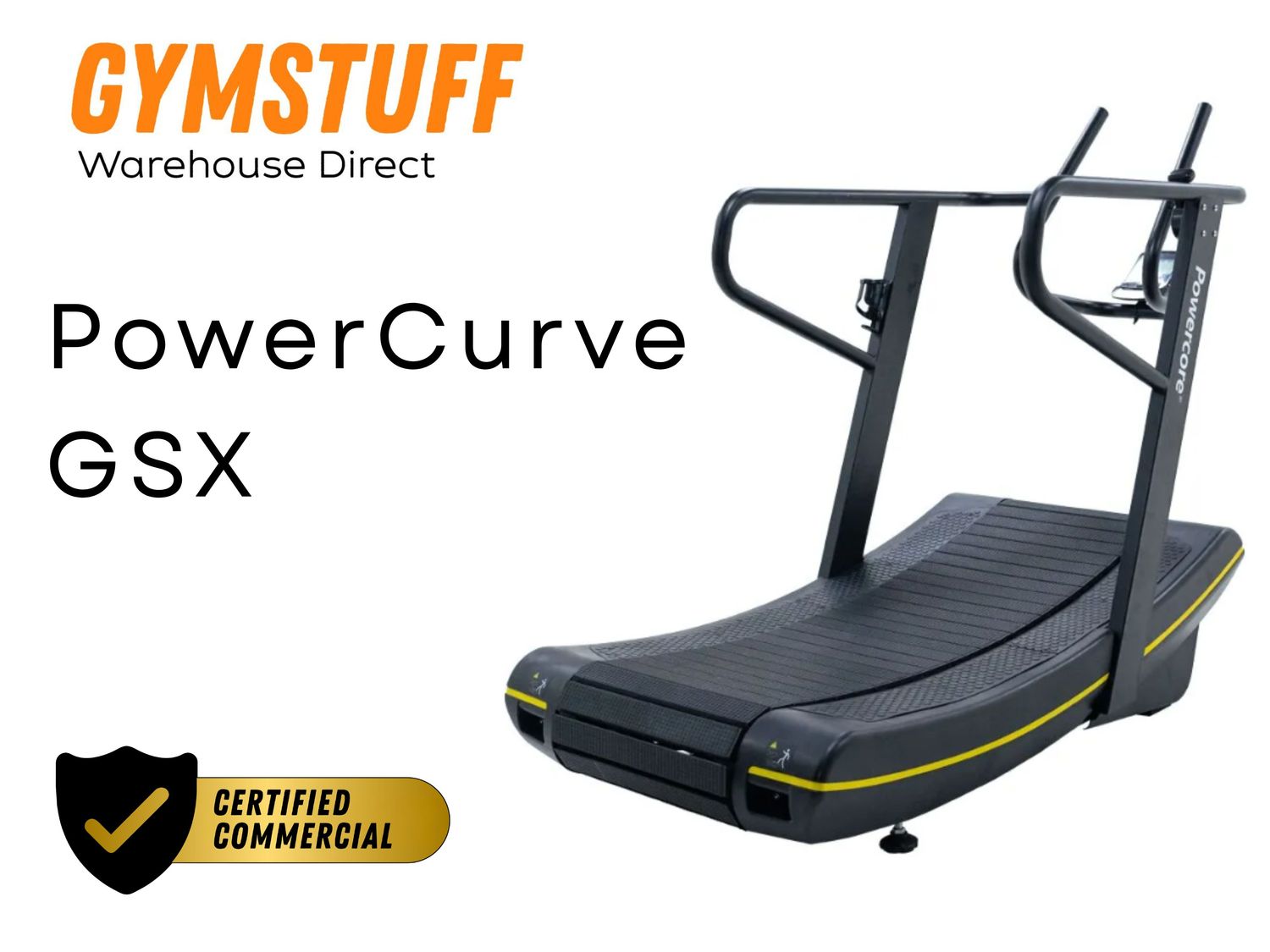 GYMSTUFF PowerCurve GSX Treadmill (Self Powered with resistance)