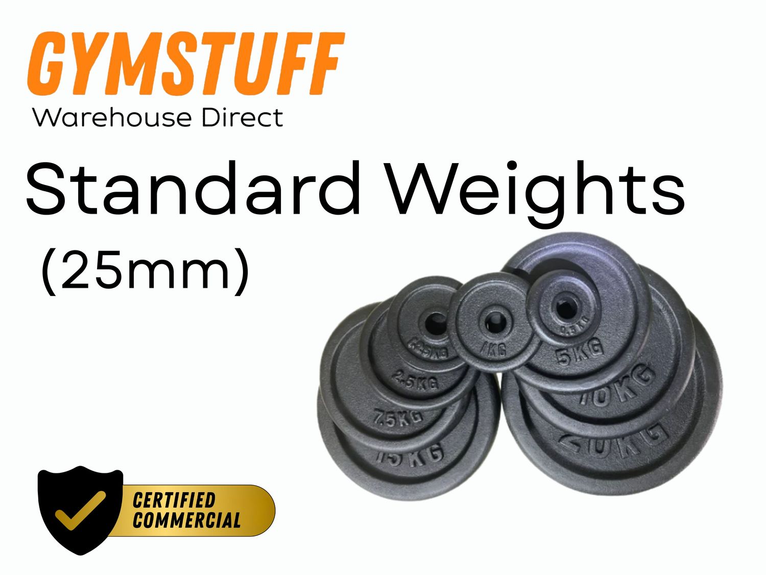 GYMSTUFF Standard 25mm Weight Plates