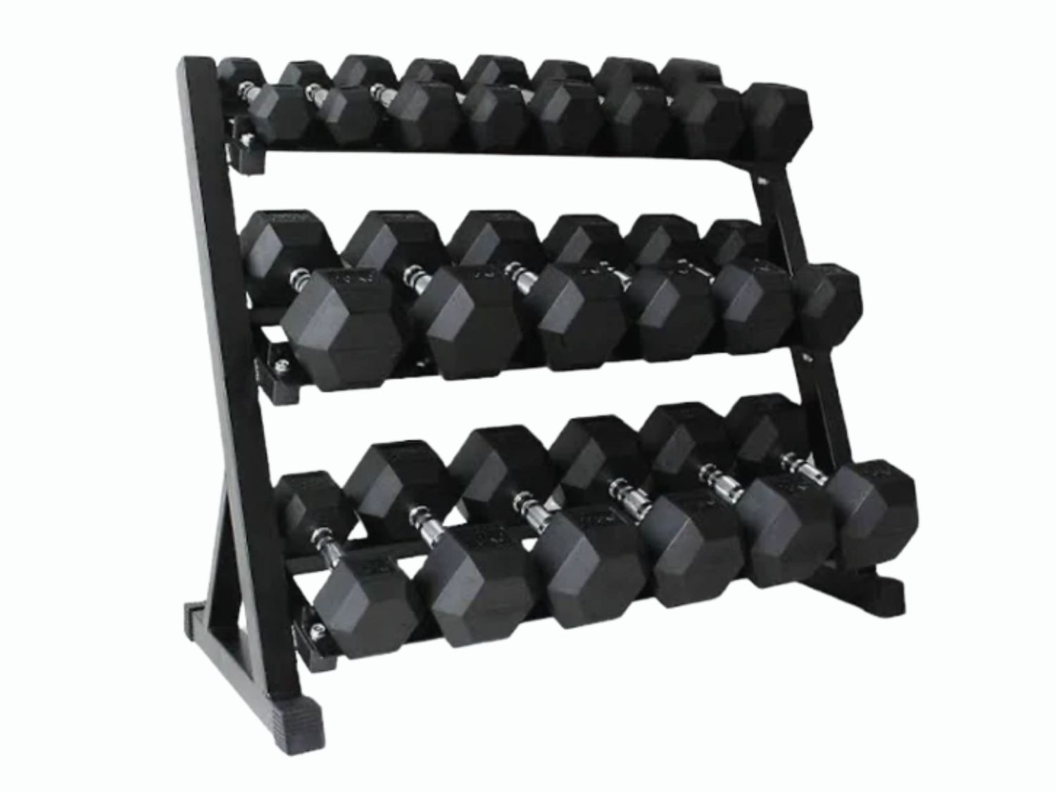 GYMSTUFF Heavy Duty Hexagon Rubber Dumbbells - 2.5kg - 50kg - (Price is per Dumbbell)