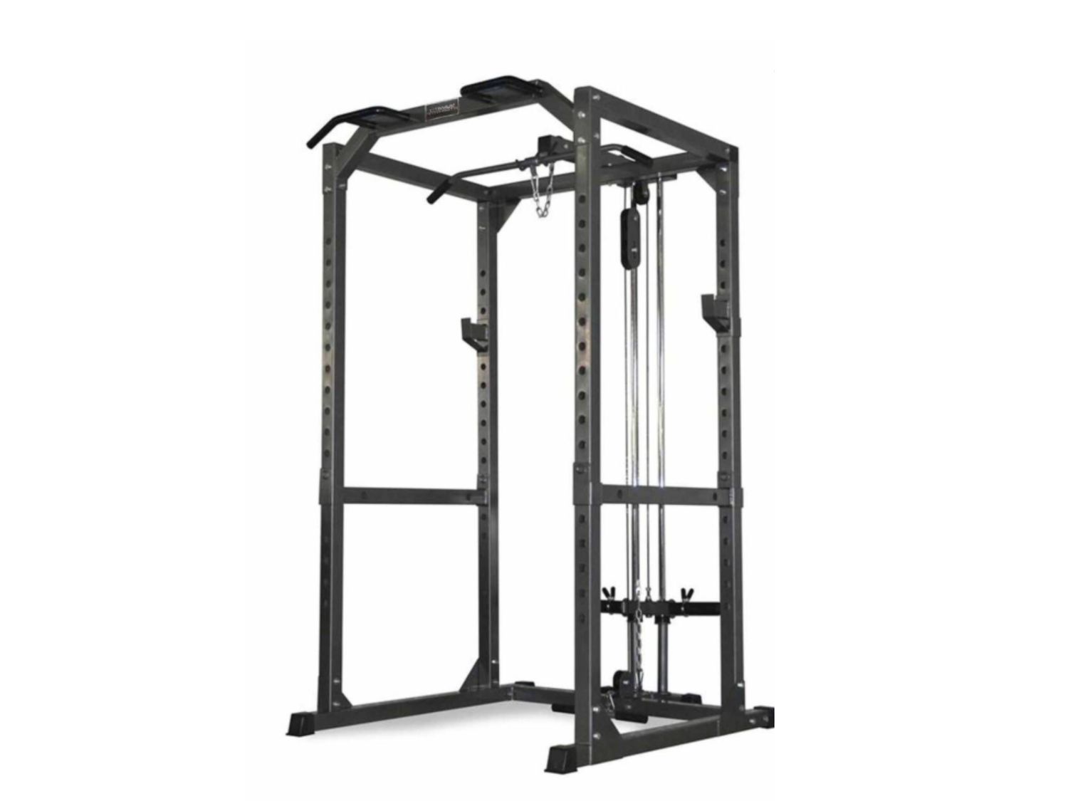 GYMSTUFF Full Heavy Duty Power Cage with Lat &amp; Row Attachment