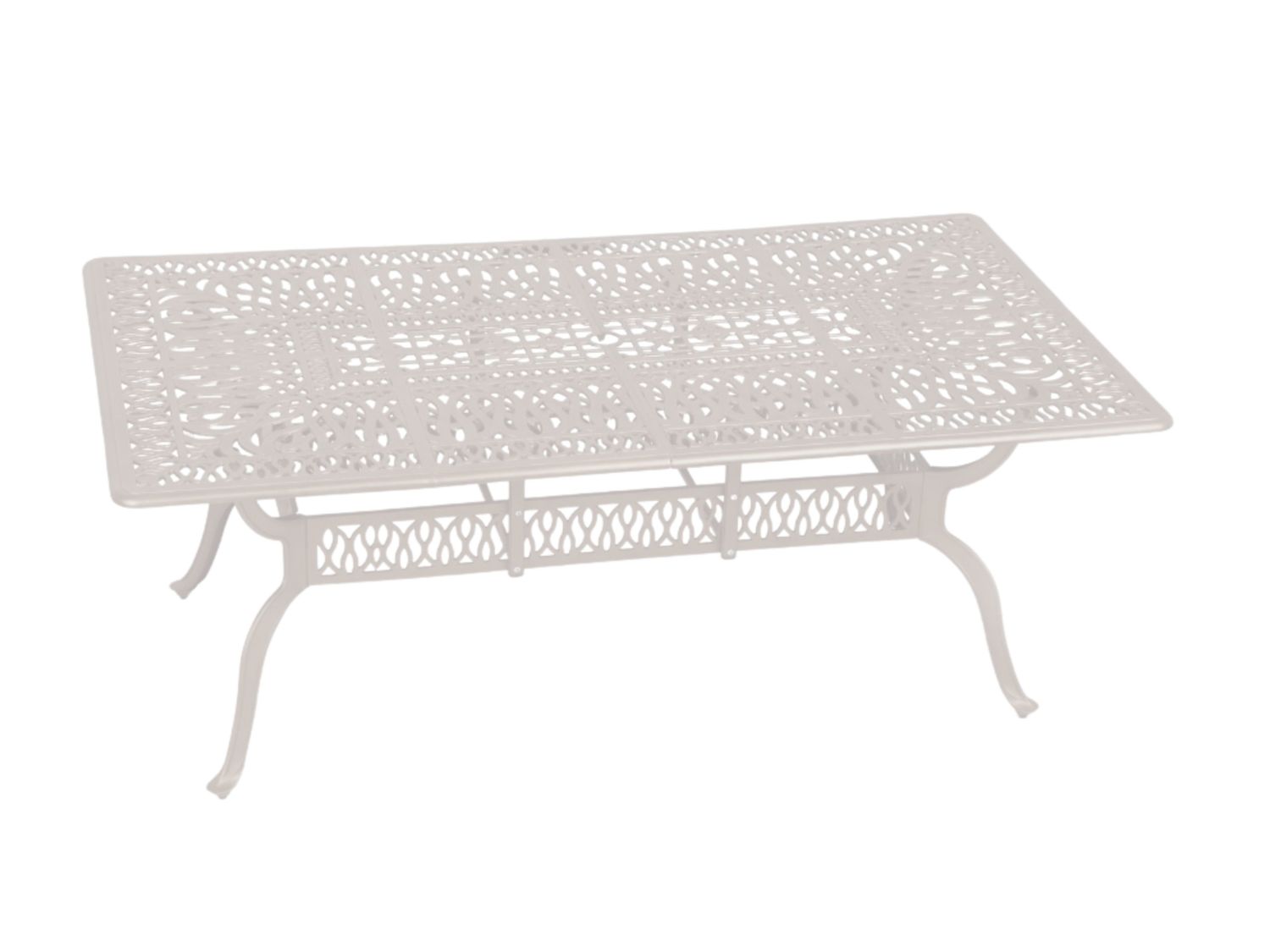 Elizabeth Aluminium Patio Table / Garden Table / Outdoor Dining Table  - 190cm x 110cm Rectagular Table Round - SAND